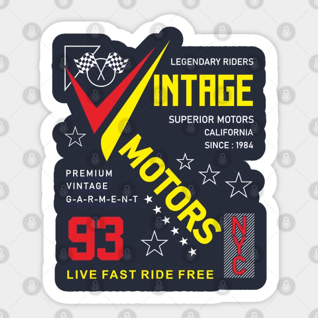 The Vintage Motors Sticker by RamsApparel08